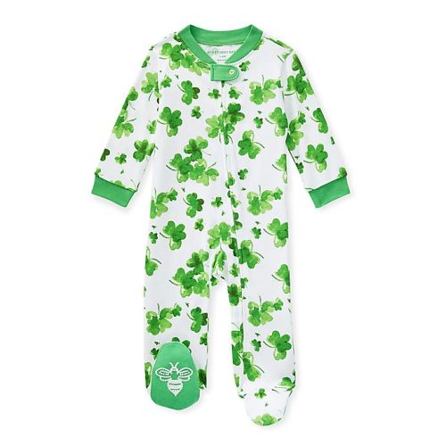 Burt's Bees Baby® - 3-6 Months Happy Clovers Organic Cotton Sleep & Play FootieBurt's Bees Baby®