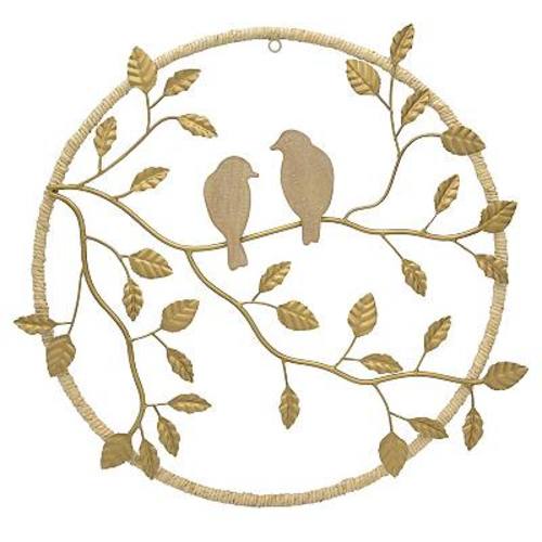 Belle Maison 25-in. Bird On Branch Metal Medallion Wall Décor