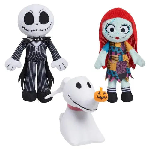Just Play Disney Tim Burton's The Nightmare Before Christmas Small Plush 3-Pack Bundle, Plush Dolls, Kids Toys for Ages 3 Up