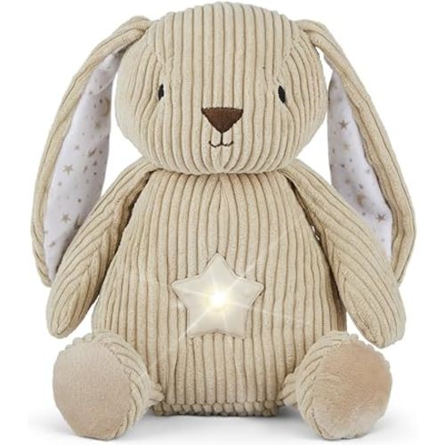 LED Plush Bunny Starlight Projector - Light Up Stuffed Bunny Animal for Kids, Night Light Plush Toy Bunny, Star/Moon Pattern - Bunny Stuffed Animal Night Light Up Toy, 13"