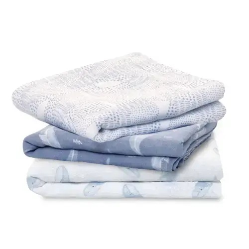 Oceanic Organic Cotton Muslin Squares 3pk | aden + anais