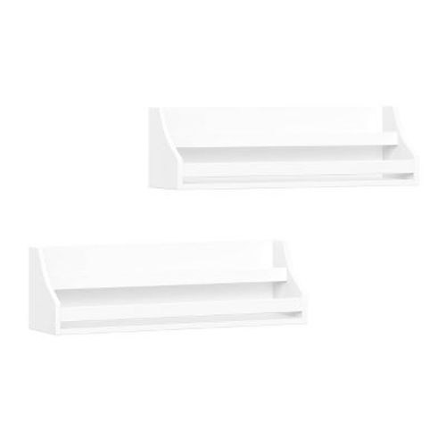 2pk Kids' Book Nook Wall Bookshelf Set White - RiverRidge Home