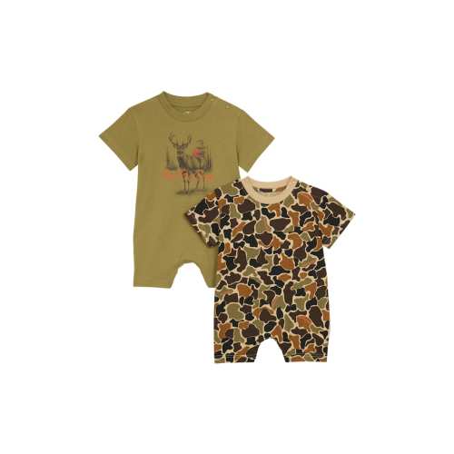 Bass Pro Shops Deer Print and Camo Short-Sleeve Romper 2-Piece Set for Babies | Bass Pro Shops