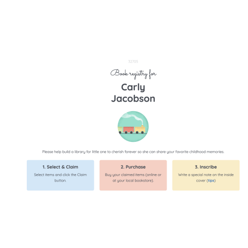 Baby Books! https://bookshelfbuilder.com/registry/c-jacobson/