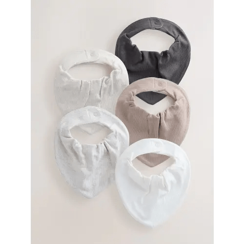 Neutral Baby Bibs 5 Pack