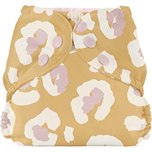 Esembly Cloth Diaper Outer, Waterproof Cloth Diaper Cover, Swim Diaper, Leak-Proof and Breathable Layer Over Prefolds, Flats or Fitteds, Reusable Diaper with Snap Closure, Size 1 (7-17lbs), Sahara