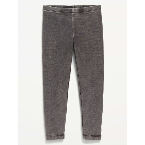 Rib-Knit Full-Length Leggings for Toddler Girls