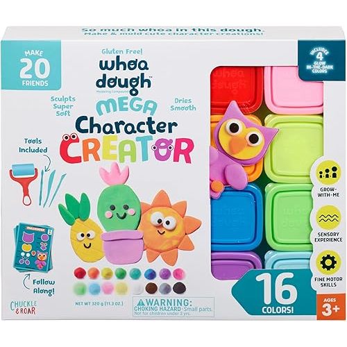 Chuckle & Roar Whoa Dough Playdough Character Creator, Sensory Dough Kit