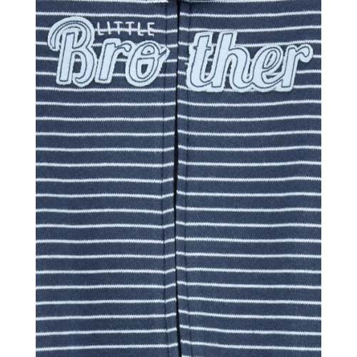 Baby Boy 'Little Brother' 2-Way Zip Cotton Sleep & Play Pajamas - Blue | Carter's
