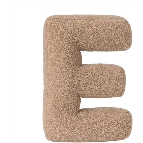 26 Letters Plush Pillow – Soft Alphabet Throw Pillows for Kids, A to Z Decorative Initial Letter Pillows for Nursery, Bedroom, Couch, Living Room – Cozy & Cute Hugging Pillow (E)
