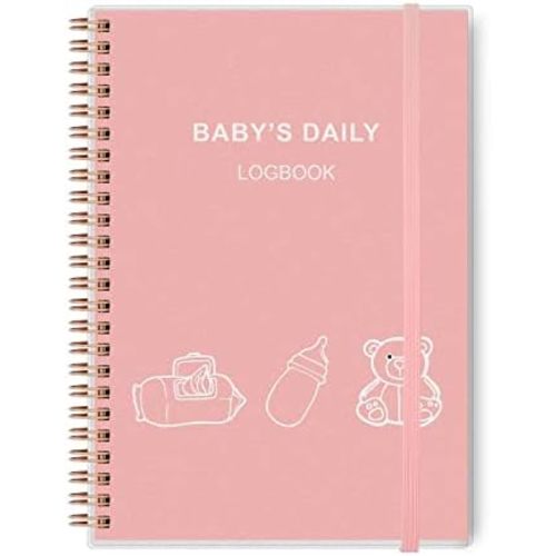 Baby's Daily Log Book - A5 Baby Care planner for Newborns, Schedule for Tracking Newborn's Daily Routine, 152 Easy to Fill Pages Track and Monitor Nursing, Sleep, Feeding, Diapers, Pumping - Pink