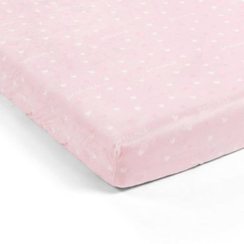 Lush Décor Soft & Micro Plush Fitted Crib Sheet - Love All over Hearts