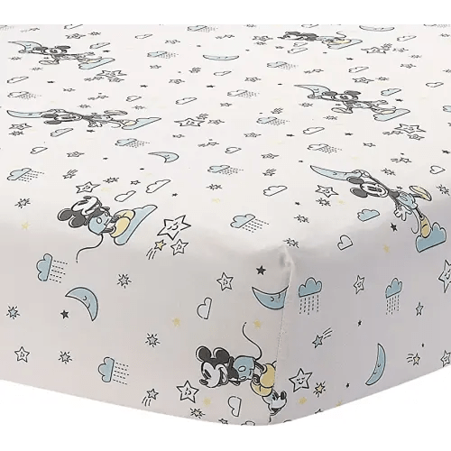 Lambs & Ivy Moonlight Mickey Fitted Crib Sheet