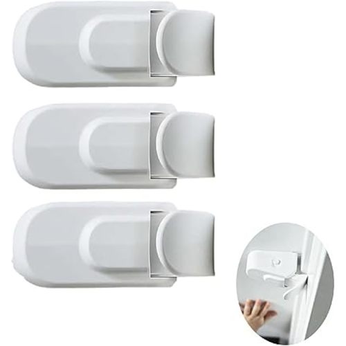 Child Proof Door Locks for Kids Safety, Snap on Hug Lock, Baby Toddler Locks, No Tools or Adhesives Required, 3pcs