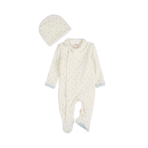 2 Piece Baby Velour Footie Set, Newborn