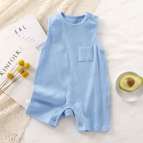 Baby Solid color Sleeveless Romper