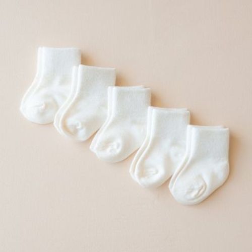 Kyte Baby Quarter Socks Combo 5-Pack in Cloud Cloud 0-3 months