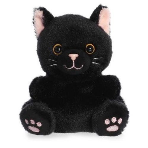 Aurora Mini Twilight Black Cat Palm Pals Adorable Stuffed Animal Black 4.5"