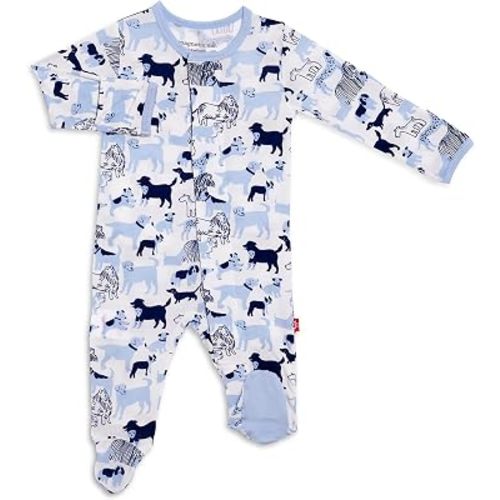 6-9M Magnetic Me Footie Pajamas Soft Modal Baby Sleepwear with Quick Magnetic Fastener | Boys and Girls Sleeper Preemie-24 Months