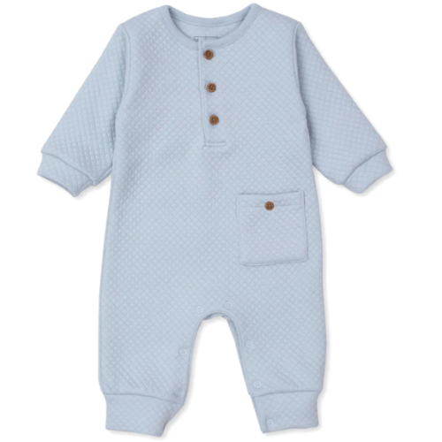Kissy Love Light Blue Jacquard Playsuit
