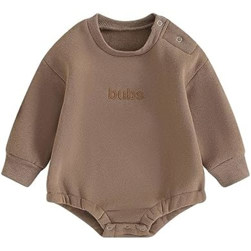 Baby Boy Girl Sweatshirt Bubble Romper Long Sleeve Oversized Sweater Onesie Newborn Warm Winter Outfit Clothes