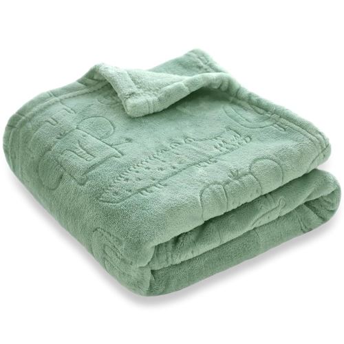 BORITAR Baby Blanket for Boys Girls Ultra Soft Fleece Warm and Lightweight Animal Blankets for Infant Toddler Newborn, 30x40 Inch, Sage Green