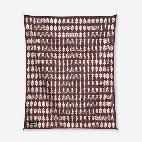 Outdoor Blanket: Fresh Pines Burgundy Beige - Nomadix