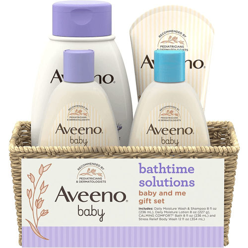 Aveeno Baby Mommy Daily Bathtime Gift Set Including Baby Wash & Shampoo Moisturi