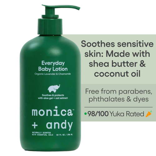 Monica + Andy Everyday Baby Lotion, Daily Moisturizer for Sensitive Infant Skin, Lavender & Chamomile, 10 fl oz