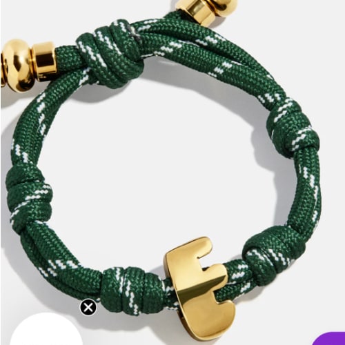 Knotty Initial Bracelet - Dark Green