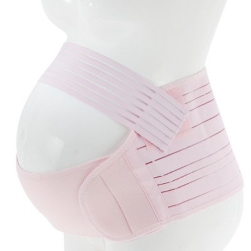 Unique Bargains Women's Soft Adjustable Pregnancy Belly Band 1 Set Pink X-Large