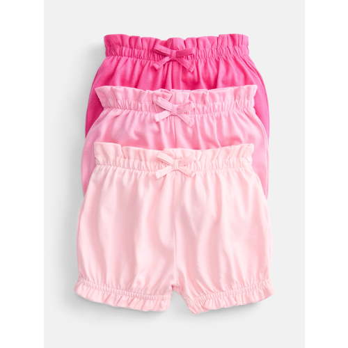 Wonder Nation Baby Girls' Bubble Shorts, 3-Pack, Sizes 0M-24M