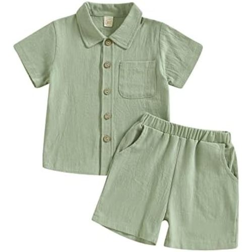 Toddler Baby Boy Summer Outfit Short Sleeve T Shirt Top Casual Shorts Set Infant Newborn Clothes 6 12 18 24 Month 2T