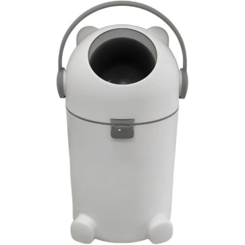 15L Diaper Pail with Airtight Lid, Odor Control Diaper Bin for Nursery, Holds Up to 16 Diapers, Easy Clean Plastic Trash Can for Baby Diapers, Multi-Scene Use Grey