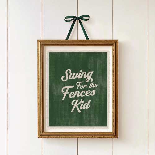 Swing For The Fences Canvas Nursery Wall Art Decor