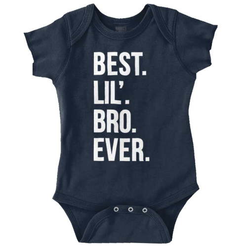 Best Lil Bro Ever Cute Little Brother Bodysuit Jumper Boys Infant Baby Brisco Brands NB