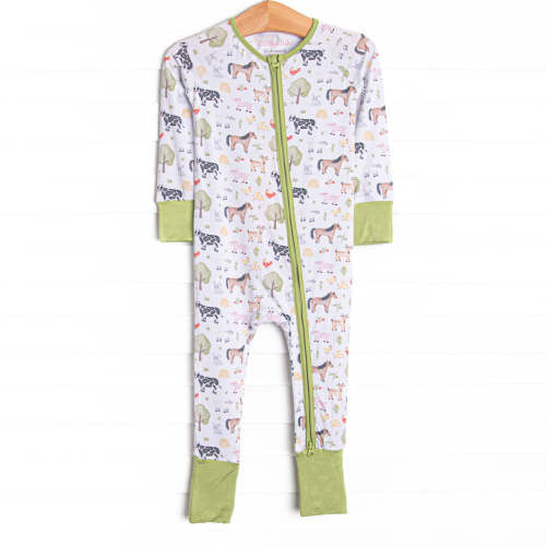 Down South Days Bamboo Zippy Pajama, Green – Stitchy Fish