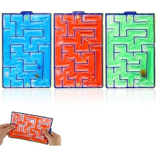 3pcs Sensory Maze Fidget, Marble Gel Maze Fidget Toy Squeeze Sensory Boards Puzzles Calming Toys for Adults Kids Children Teens for Autism Stress School Classroom Home