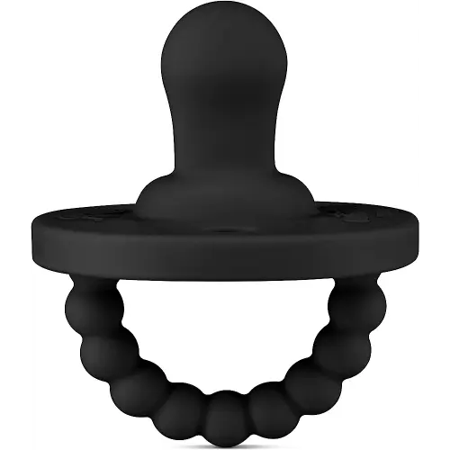 Ryan & Rose Cutie PAT Pacifier Teether (Flat, Black)