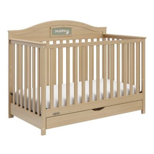Graco Story Customizable 5-in-1 Convertible Crib with Drawer Driftwood