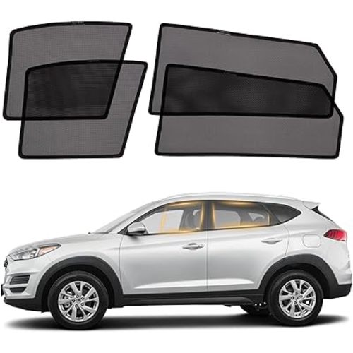 XCBYT Car Window Shades for 2015-2020 Tucson - 4 PCS Side Window Sun Shades for Baby, Privacy Car Window Covers with Breathable Mesh - UV Protection, Heat Insulation for Camping Napping Breastfeeding