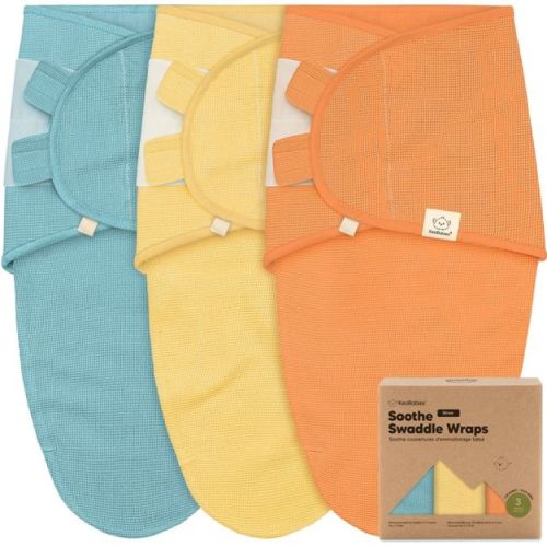3pk Soothe Wren Swaddle Sleep Sacks, Organic Newborn Swaddles Wrap 0-3 Months, Soft Baby Wearable Blanket (Valiant, One Size)