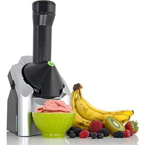 Yonanas Classic Original Healthy Dessert Fruit Soft Serve Maker, 200-Watt, Silver