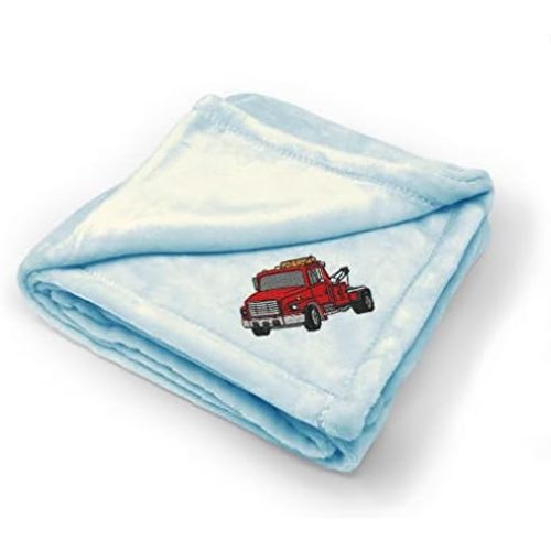 Fastasticdeals Nursery Bedding Baby Blankets for Boys & Girls Snub Nose Tow Truck Polyester