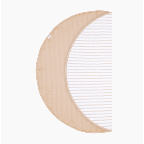 Toddlekind Luxe Organic Cotton Reversible Playmat The Snuggle Mat, Leaves Stone