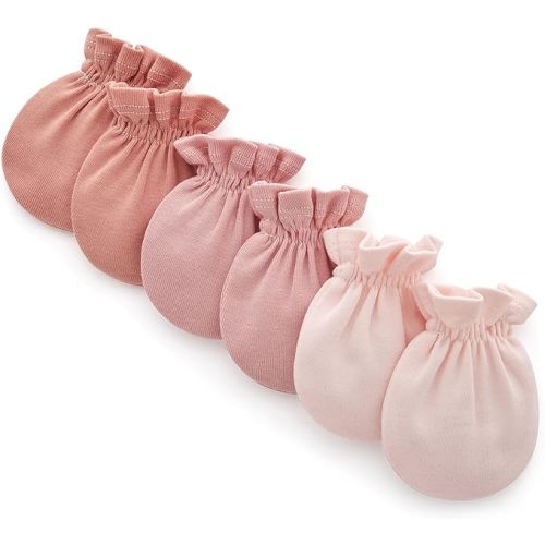 Pro Goleem Newborn Baby Mittens 100% Cotton No Scratch Soft Breathable Gloves for Boys&Girls 0-6 Months Baby Essentials