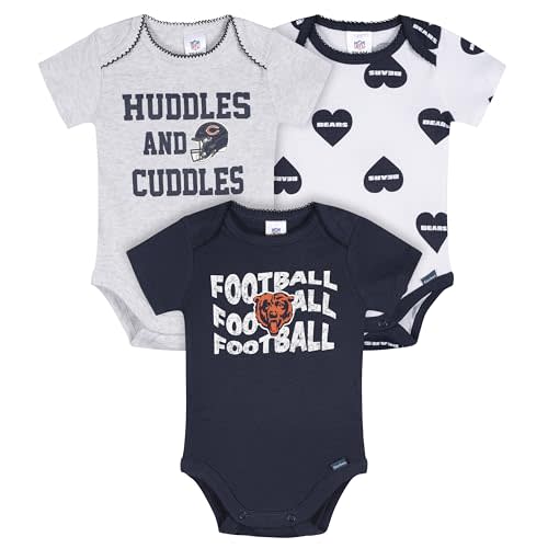 Gerber NFL Baby Girls 3-Pack Onesie Bodysuit