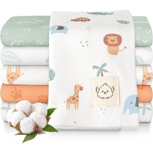 Organic Burp Cloths, 6-Pack