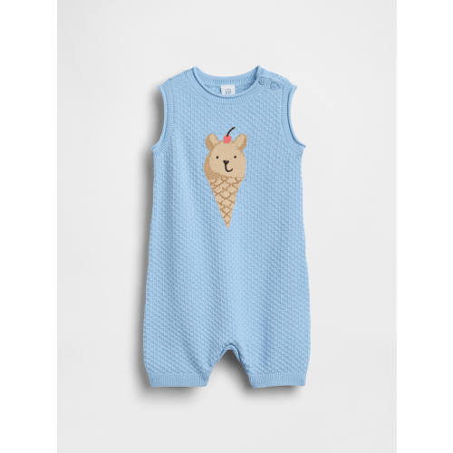 Baby Ice Cream Bear Crochet Shorty One-Piece