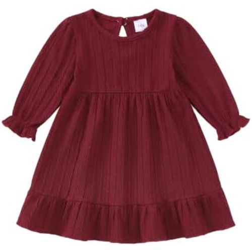 Baby Girl Dress Infant Fall Winter Outfit Long Sleeve Knit Dresses